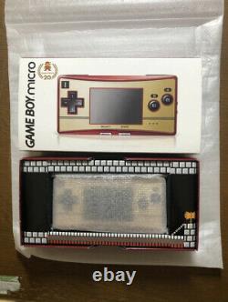Nintendo GameBoy Micro 20th Anniversary Edition Famicom Color Software GBM Japan