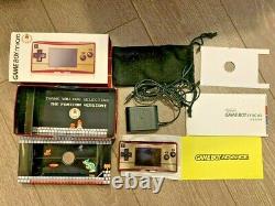 Nintendo GameBoy Micro 20th Anniversary Edition Famicom Color Used Tested Boxed