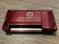 Nintendo GameBoy Micro 20th Anniversary Edition Famicom Color Used Tested Boxed