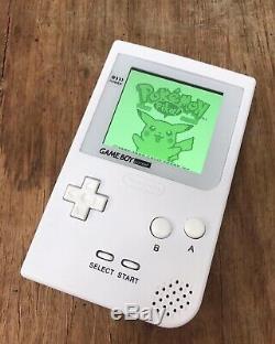 Nintendo GameBoy Pocket Refurbished Colour Game Boy Handheld White BACKLIT IPS