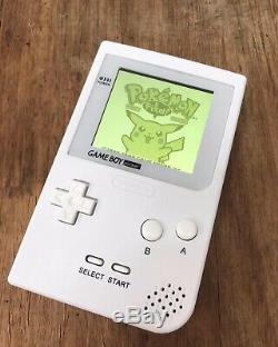 Nintendo GameBoy Pocket Refurbished Colour Game Boy Handheld White BACKLIT IPS