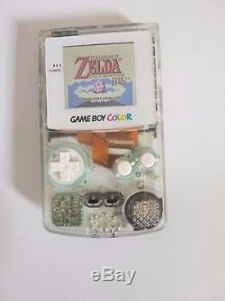 Nintendo Gameboy Color AGS-101 Clear with White Screen Lens