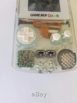 Nintendo Gameboy Color AGS-101 Clear with White Screen Lens
