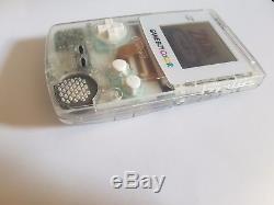 Nintendo Gameboy Color AGS-101 Clear with White Screen Lens