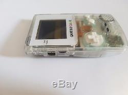 Nintendo Gameboy Color AGS-101 Clear with White Screen Lens