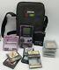 Nintendo Gameboy Color Atomic Purple Cgb-001 + 9 Games And Accessory Bundle Lot