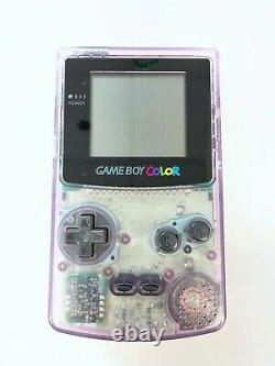 Nintendo Gameboy Color Atomic Purple Game Console Tested & Working New Screen