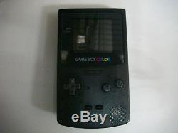 Nintendo Gameboy Color Clear Black Eiden Console Japan COMPLETE CRAZILY RARE