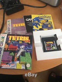 Nintendo Gameboy Color Clear Purple Boxed Manuals And 21 Games
