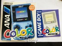 Nintendo Gameboy Color Console ANA Limited edition Very rare Clear Blue GB GBA