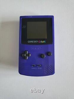 Nintendo Gameboy Color Console Boxed Grape Purple First Print Holo Box