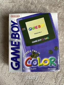 Nintendo Gameboy Color Console Purple / Grape, Boxed with Manual(s)