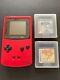 Nintendo Gameboy Color Console Red + Pokemon Gold Silver Gbc Cgb-001 Japan