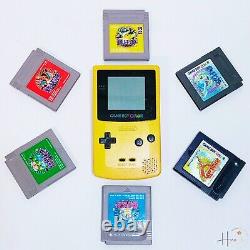 Nintendo Gameboy Color Console Yellow Japan Tested withgames of Pokemon 6 titles
