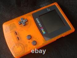 Nintendo Gameboy Color DAIEI HAWKS Limited edition Clear Orange console-g0215