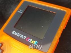 Nintendo Gameboy Color DAIEI HAWKS Limited edition Clear Orange console-g0215