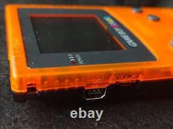 Nintendo Gameboy Color DAIEI HAWKS Limited edition Clear Orange console-g0215