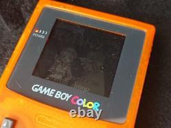 Nintendo Gameboy Color DAIEI HAWKS Limited edition Clear Orange console-g0215