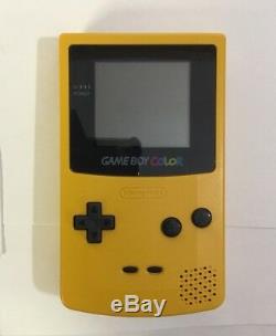 Nintendo Gameboy Color Dandelion Yellow Complete In Box Tested Working Nr. Mint
