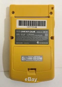 Nintendo Gameboy Color Dandelion Yellow Complete In Box Tested Working Nr. Mint