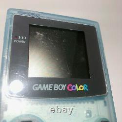 Nintendo Gameboy Color GB Console Aqua Blue Milky White Lawson Limited Tested