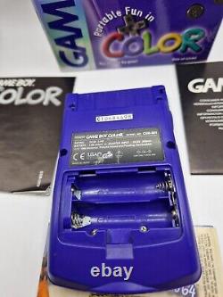 Nintendo Gameboy Color Grape Boxed in Good Condition Game Boy