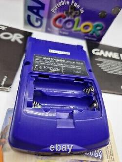 Nintendo Gameboy Color Grape Boxed in Good Condition Game Boy