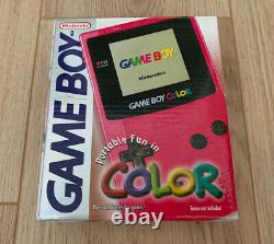 Nintendo Gameboy Color Handheld Console Berry Red Boxed Complete CBG-001