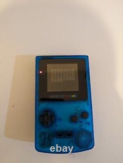 Nintendo Gameboy Color Handheld Gaming Console New Clear Transparent Blue Shell