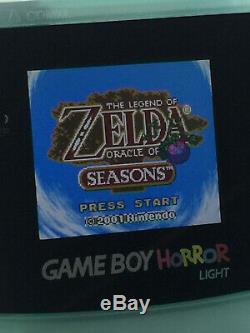 Nintendo Gameboy Color Horror Light Backlight & Custom Glass Screen Glow in Dark