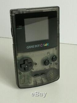 Nintendo Gameboy Color Light Backlight & Custom Glass Screen All Black Version