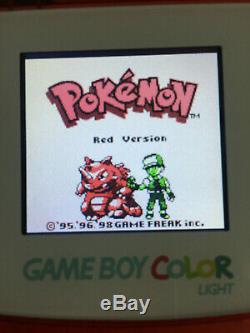 Nintendo Gameboy Color Light Clear Red McWill Backlight & Glass Screen