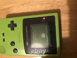 Nintendo Gameboy Color Lime Green Bundle 6 x games, case & Console CGB-001