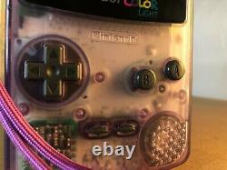 Nintendo Gameboy Color -Original Transparent Atomic Purple Shell Aioli Backlit
