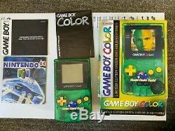 Nintendo Gameboy Color Ozzie Gold Green Neotone Edition Complete