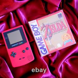 Nintendo Gameboy Color Pink/berry Console Legend Of Zelda Links Awakening Boxed
