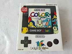 Nintendo Gameboy Color Pokemon Center Limited Edition silver console set-e0819