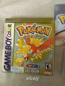 Nintendo Gameboy Color Pokemon Gold Version Game Boxed With manual
