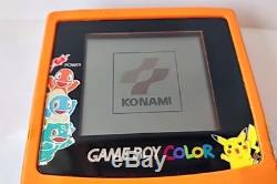 Nintendo Gameboy Color Pokemon Limited edition Orange color console, Boxed -a83
