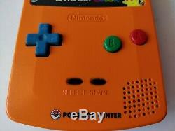 Nintendo Gameboy Color Pokemon Limited edition Orange color console, Game-b324