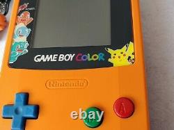 Nintendo Gameboy Color Pokemon Limited edition Orange color console, Game-d0525