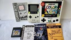 Nintendo Gameboy Color Pokemon Limited edition silver console, Game Boxed-a626