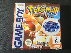 Nintendo Gameboy Color Pokemon Red Version Game Box Insert Manual PAL Tested