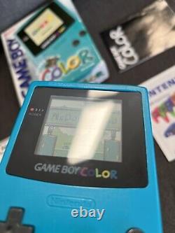 Nintendo Gameboy Color Teal Console Boxed Good Cond & Manuals Etc