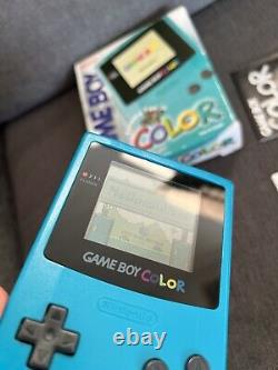 Nintendo Gameboy Color Teal Console Boxed Good Cond & Manuals Etc