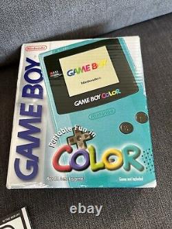 Nintendo Gameboy Color Teal Console Boxed Good Cond & Manuals Etc