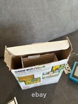 Nintendo Gameboy Color Teal Console Boxed Good Cond & Manuals Etc