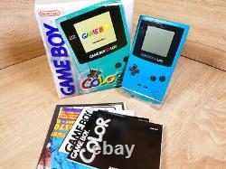 Nintendo Gameboy Color Turquoise Console Boxed Manuals