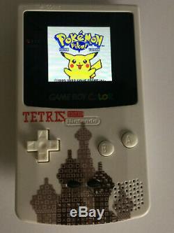 Nintendo Gameboy Color White Tetris Edition McWill Backlight & Glass Screen