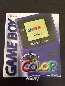 Nintendo Gameboy Color handheld system, Grape, Factory Sealed